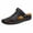 Black, variant on WMTBSRSW Men's Look Like Leather Sandals Hollow out Beach Casual Close Toe Slide Sandals Lightweight Breathable Spring Summer Outdoor Shoes