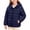 Navy, variant on DJDLJWCJ Teen Girls Quilted Jacket Full Zip Thicken Winter Coats Solid Color Long Sleeve Puffer Jacket Orange Size 11-12Years