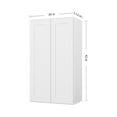 thumbnail image 2 of Furinno Shaker Wall Kitchen Cabinet , Ready to Assemble, 12 D x 24 W x 42 H, White, 2 of 8