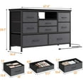 thumbnail image 3 of 8-Drawer LED Dresser TV Stand with Power Outlet for 55'' TV - Wide Storage Chest for Bedroom, Living Room & Entryway, Wood Top Console Table with 22 Light Modes, 3 of 7