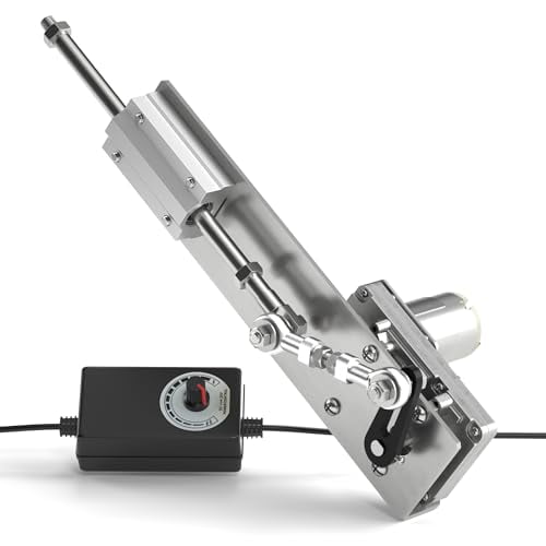 DIY Reciprocating Linear Actuator Stroke 2cm-8cm Adjustable Telescopic Motor with Speed Controller 24V 120RPM Adjustable Stroke and Speed, 5-25kg Thrust$$Tools