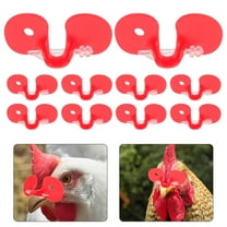 LOLIPPYY Red Plastic Pinless Peepers for Chickens Anti Pecking Eye 100 Count for
