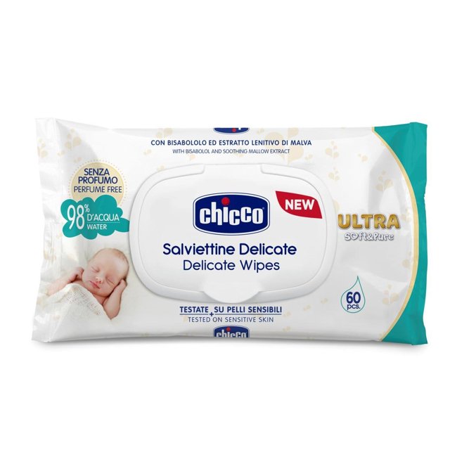 Chicco Toallitas Húmedas Ultra Delicadas 60 Piezas Chicco Natural Sensation
