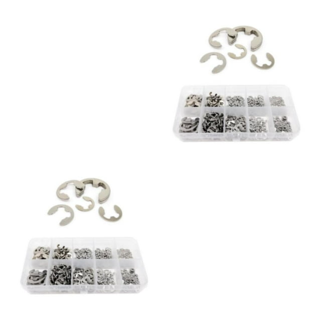 Decodeary 580pack/lot Strong Clip Snap Circlip For Reliable Retention And Easy-to silver 2Set