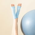 thumbnail image 4 of 3Pair Neuropathy Socks Toeless Compression Socks Breathable Comfortable Ankle Socks Relief Athletic Socks For Arch & Heel,Unisex/Light Blue/M, 4 of 6