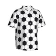 thumbnail image 3 of Xecao Soccer Ball print Hawaiian shirt - a stylish short-sleeve button-down for men, perfect for casual beach and tropical outings., 3 of 9