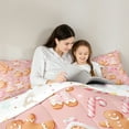 thumbnail image 5 of Castle Fairy Gingerbread Man Candy Cane 3-Piece Full Size Comforter Sets for Teens Girls Boys,Merry Christmas Bedding Comforter Set,Happy New Year Lightweight Bedding Sets,Super Cozy Room Decor, 5 of 8