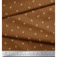 thumbnail image 2 of Soimoi Polyester Crepe Fabric Leaves,Flower Bud & Stripe Print Fabric by The Yard 52 Inch Wide, 2 of 3