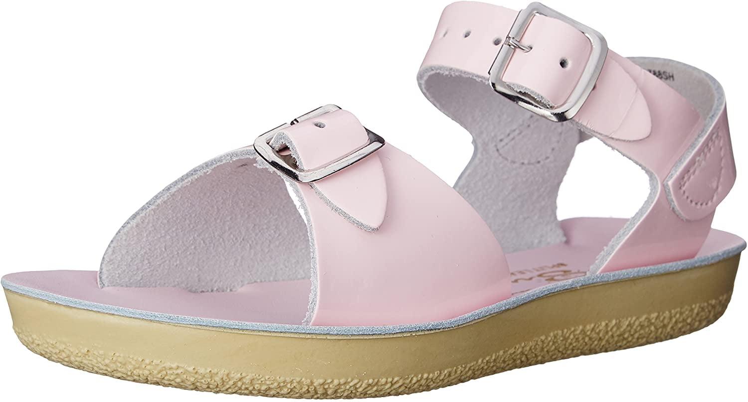 Salt Water Sandals by HOY Shoe Kids' SunSan Surfer Flat Sandal, Shiny