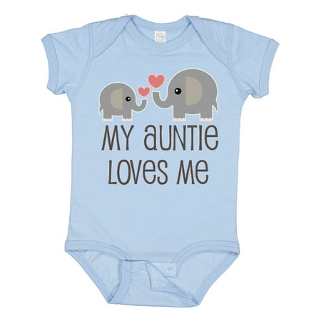 

Inktastic My Auntie Loves Me Boys or Girls Baby Bodysuit