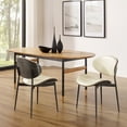 thumbnail image 5 of Art Leon Mid Century Dining Chairs PU Leather Wishbone Dining Chair,Set of 2, 5 of 6