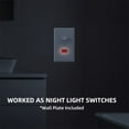 thumbnail image 2 of Single Pole Pilot Light Switch, Lighted Toggle Switch and Illuminated Light, 15A, 120V, in-Wall On/Off Switch, Self-Grounding, Wall Plate is Included, UL Listed, White, 2PC, 2 of 9