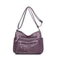 thumbnail image 3 of DGMIOCS Crossboby Bag for Women - Soft PU Leather Multi-Pocket Shoulder Bag Handbag with Adjustable Strap Purple, 3 of 4