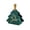 #1C-Green, variant on Christmas Tree Shaped Gift Box,Foldable Candy Treat Box with Faux Leather Handle,Red Cardboard Party Favor Box for Xmas Presents and Holiday Gifts