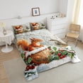 thumbnail image 4 of Erosebridal Cartoon Squirrel Bird Bedding Full Comforter Set, Botanical Tree Fruit Down Comforter, REversible 3 Pieces, Microfiber, 4 of 7