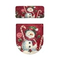 thumbnail image 2 of HELLHERO Christmas Polyester Fabric Toilet Seat Covers & Machine Washable Toilet Lid Seat Cover & Universal for Modern Bathrooms Stretch, 2 of 8