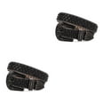 thumbnail image 4 of Decodeary Large Application Strass Ceinture Ceinture Western pour les Parties Bars et Concerts Modifier Ligne de Taille Noir 135cm 2Set, 4 of 6