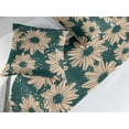 thumbnail image 2 of Daisy Pattern Bed Runner Set, Summer Vibes Grunge Design Chamomile Flowers on Jungle Colors Back, Decorative Bedding Scarf & 2 Pillow Shams for Hotels Homes, King, Peach Hunter Green, by Ambesonne, 2 of 3