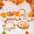 thumbnail image 2 of HOWAF Fall Party Tableware Set, Fall Pumpkin Party Supplies Dinnerware Set, Pumpkin Patch Paper Plates, Cup, Napkins, Knife, Fork, Straw, Plastic Tablecloth, Sunflower Autumn Dinnerware for 12 Guests, 2 of 7