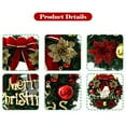 thumbnail image 2 of Guirnalda de Navidad con nudo de lazo Bolas de flores falsas 20 pulgadas Feliz Navidad Guirnalda col Tomshoo 50cm, 2 of 7
