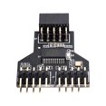 thumbnail image 1 of cablecc Motherboard 9pin USB 2.0 Header 1 to 2 Female Extension HUB Connector Adapter Port Multilier, 1 of 3