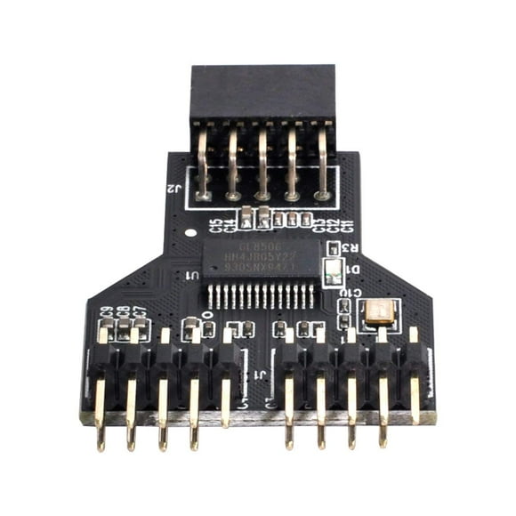 cablecc Motherboard 9pin USB 2.0 Header 1 to 2 Female Extension HUB Connector Adapter Port Multilier