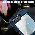 thumbnail image 5 of Allytechgroup Case for Samsung Galaxy Z Flip 6 with 1 Pack Screen Protector, Military Grade Protective Anti-Slip Bumper Drop Proof Dual Layers TPU PC Back Case for Samsung Galaxy Z Flip 6, Navyblue, 5 of 9