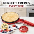 thumbnail image 2 of Instant 8" Electric Crepe Maker Quick Heat, Nonstick Portable Pancake Griddle With Automatic Temperature Control, Diy Breakfast Appliance For Crepes, Tortillas, Brunch, Home Kitchen (Yellow), 2 of 7