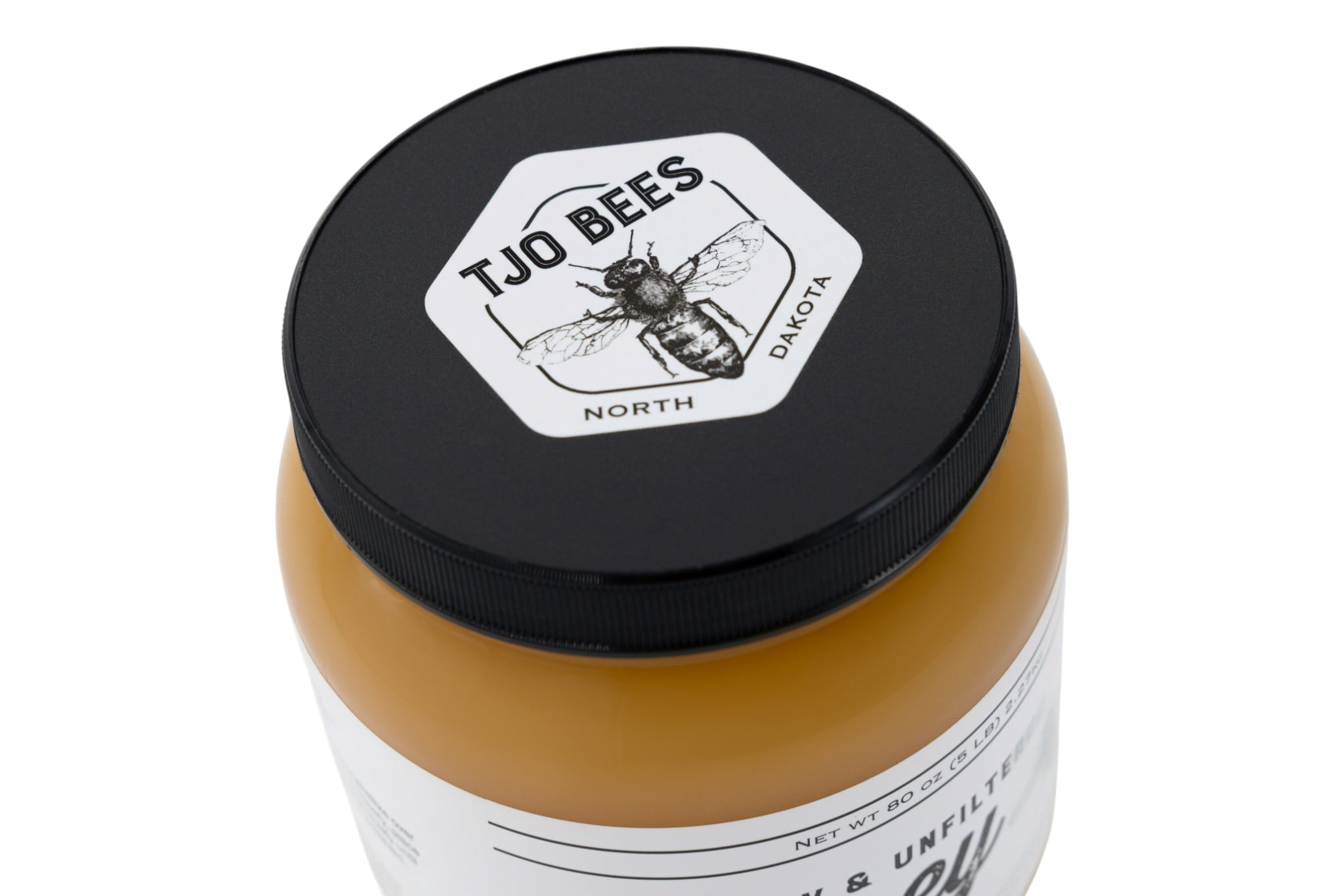 TJO Bees Raw and Unfiltered Honey - 80 oz (5 lb) Jar