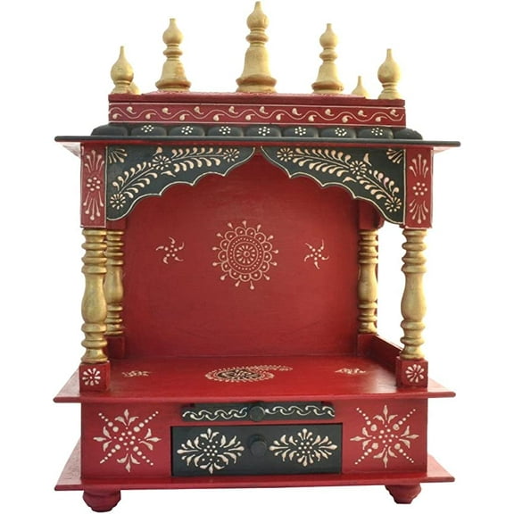 Homecrafts Home Temple/Pooja Mandir/Wooden Temple/Temple for Home/Mandap- Medium