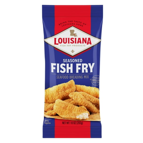 Pack of 12, Louisiana Fish Fry Seafood Breading Mix, 10 oz