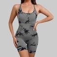 thumbnail image 5 of ZACPNCV Womens Tie Dye Yoga Bodysuit Removable Pads Cross Back Straps Breathable Shaping Casual Activewear Jumpsuit, 5 of 6
