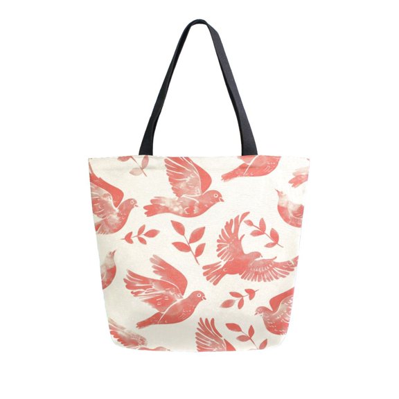 Large Canvas Bag 13.5x5.1x15 Inch Canvas Bag Shopping Canvas Bag Suitable For Outing Shopping Travel Out Of Large Capacity Storage Red Dove