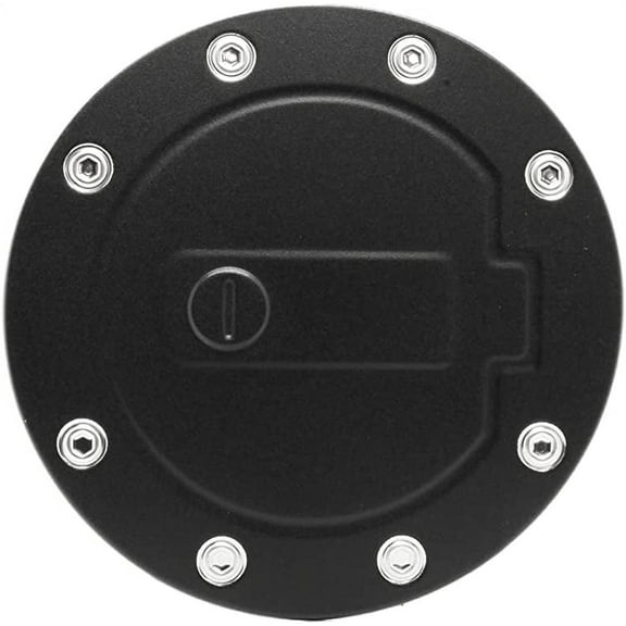 Cobra-Tek Fuel Tank Gas Door Cover Self-Adhesive | Fits 2015-2020 Tahoe | Black Color