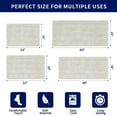thumbnail image 4 of Subrtex Bathroom Rugs Non-Slip Chenille Soft Striped Plush Bath Mat (Ivory, 20"x32"), 4 of 8