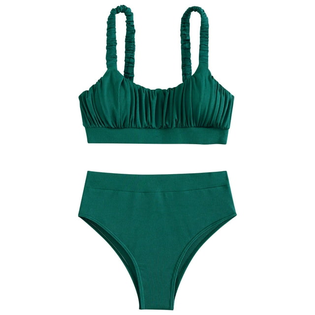 Birdeem Women Fashion Straps Solid Color Comfortable Split Swimsuit Bikini Beachwear Set