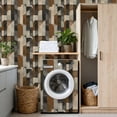 thumbnail image 4 of Peel and Stick Wallpaper 17.7in x 9.8ft Abstract Geometric Curves Neutral Tones Contact Paper Vinyl Waterproof Self Adhesive Wall Paper for Bedroom Shelf Cabinet Renter Friendly, 4 of 8