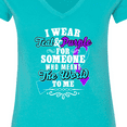 thumbnail image 4 of Inktastic Suicide Prevention Awareness I Wear Teal and Purple for Someone Who Meant the Women's V-Neck T-Shirt, 4 of 5