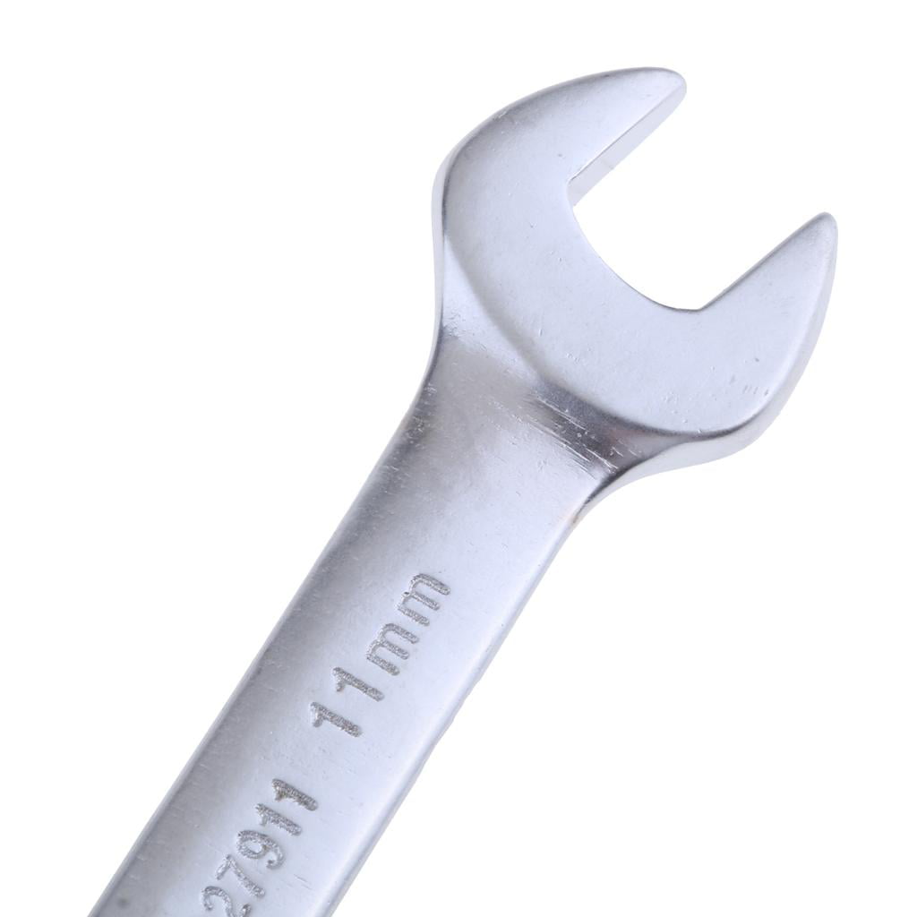 11mm TOOGOO Steel Fixed Head Ratcheting Ratchet Spanner Gear Wrench Open End & Ring Size R 