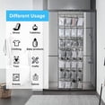 thumbnail image 6 of IZEYNO Over the Door Shoe Organizer, 28 Mesh Pockets Hanging Shoe Organizer for Closet, Gray, 1 Pack, 6 of 6