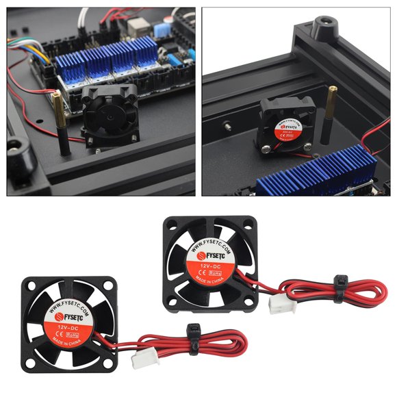 2 Piezas Ventilador de Refrigeración Sin Escobillas de 12 V CC 30x30x10mm para Impresora 3D heißes Ende Piezas de Repuesto de shamjiam Ventilador