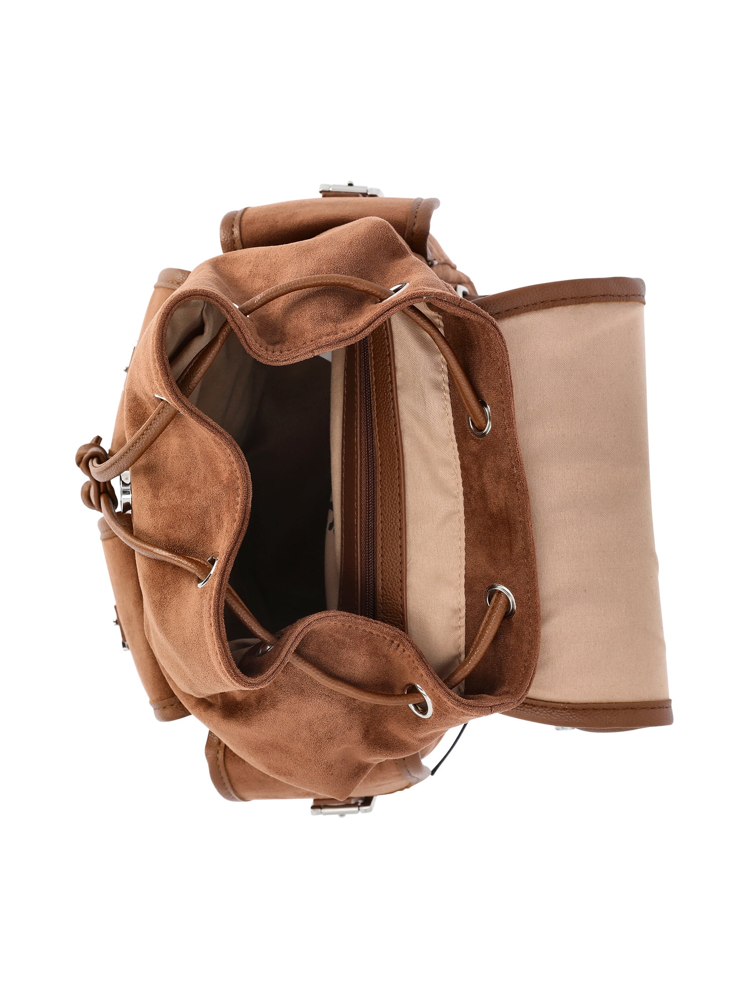 Madden NYC Women's Flap Pocket Flap Backpack, Brown