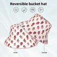 thumbnail image 3 of Kll Hand Drawn Strawberry Bucket Hat for Women Men Packable Travel Beach Sun Hat Outdoor Rave Accessories Reflective Fisherman Cap, 3 of 6