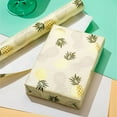 thumbnail image 3 of HOMERAL Pineapple Wrapping Paper Roll - Gold Foil Pineapple Design with Cut Lines for Birthday, Holiday, Wedding, Baby Shower - 17 inch x 33 feet, 3 of 7