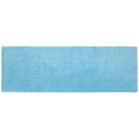 Garland Rug Sheridan 22 in. x 60 in. Plush Washable Nylon Bath Rug Runner Basin Blue