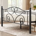 thumbnail image 5 of Katkuca Queen Size Metal Bed Frame with Headboard and Footboard, Mattress Foundation/No Box Spring Needed, Black, 5 of 9