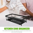 thumbnail image 2 of Organizador de fregadero de cocina, estante de almacenamiento para fregadero de cocina, soporte para esponja, soporte para cepillo de limpieza y escurridor, 2 of 6