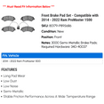 thumbnail image 2 of Front Brake Pad Set - Compatible with 2014 - 2022 Ram ProMaster 1500 2015 2016 2017 2018 2019 2020 2021, 2 of 2