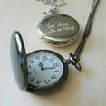 thumbnail image 5 of Hand written pocket watch, custom watch, personalized steampunk man gift, engraved watch chain, custom signature, father's day gift., 5 of 10