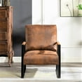 thumbnail image 6 of 30" Spotted Microfiber Butacas Para Sala Couch, Comfy Small Chair with Square Metal Frame, Reading Nook Chair with Padded Armrest for Living Rooms Home Offices, Light Brown, 6 of 6
